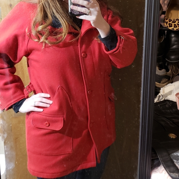 Woolrich wool coat red long coat - Picture 11 of 13